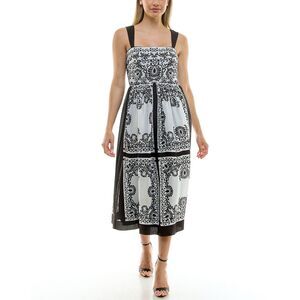 Women's Taylor Placed Print Crepe Chiffon Midi Dress 4